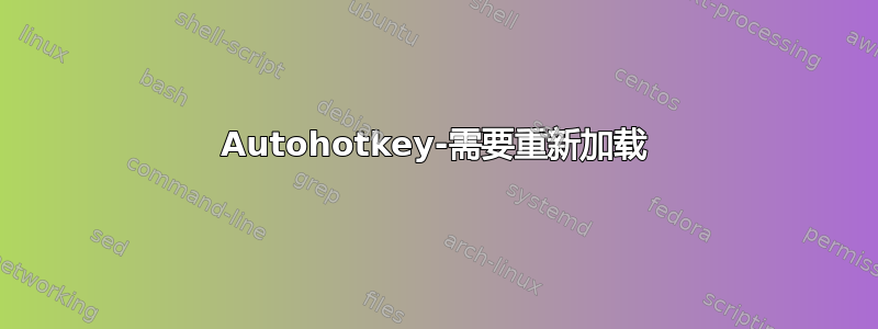 Autohotkey-需要重新加载