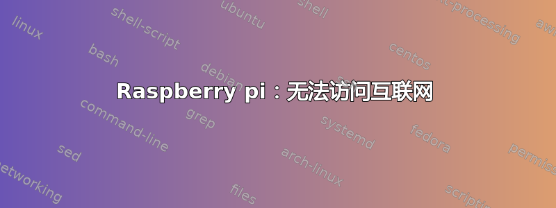 Raspberry pi：无法访问互联网