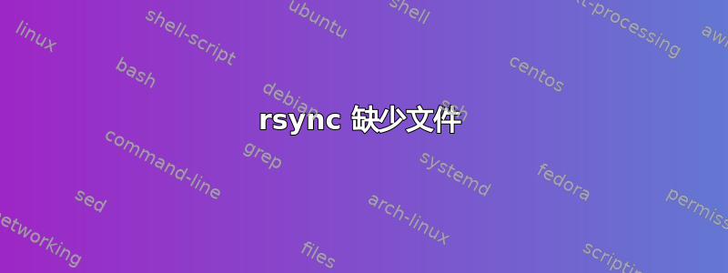 rsync 缺少文件