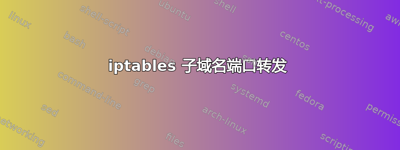 iptables 子域名端口转发