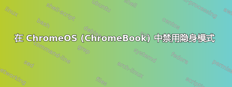 在 ChromeOS (ChromeBook) 中禁用隐身模式