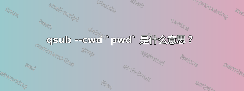 qsub --cwd `pwd` 是什么意思？