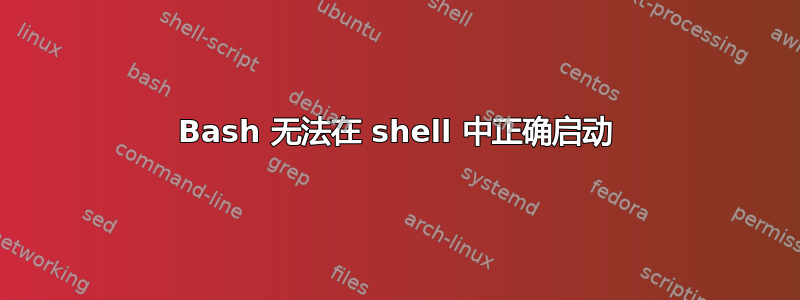 Bash 无法在 shell 中正确启动