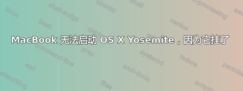 MacBook 无法启动 OS X Yosemite，因为它挂了