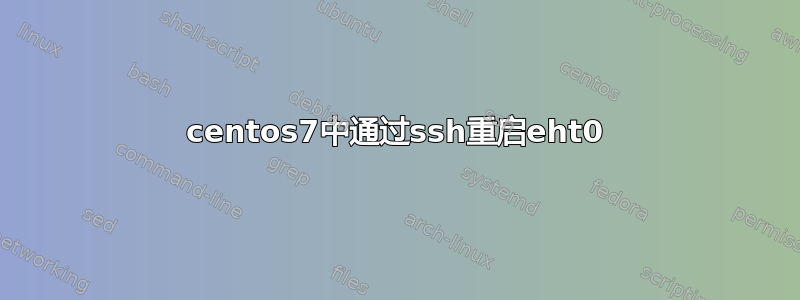 centos7中通过ssh重启eht0