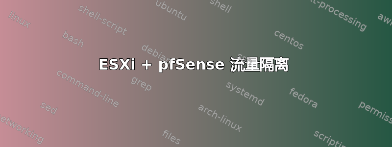 ESXi + pfSense 流量隔离