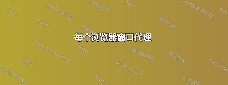 每个浏览器窗口代理