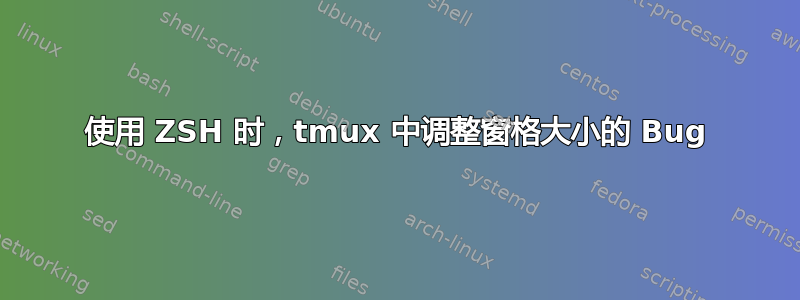 使用 ZSH 时，tmux 中调整窗格大小的 Bug