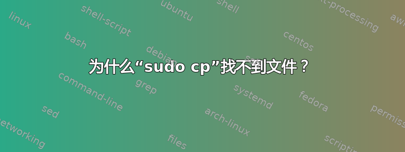 为什么“sudo cp”找不到文件？