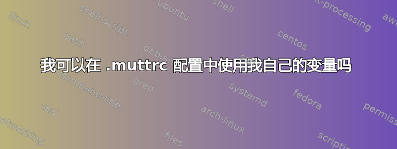 我可以在 .muttrc 配置中使用我自己的变量吗