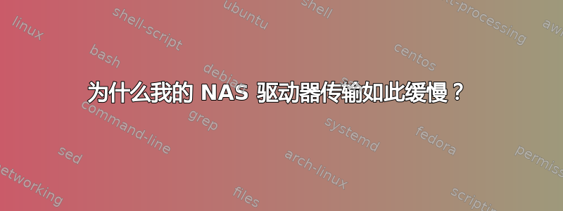 为什么我的 NAS 驱动器传输如此缓慢？