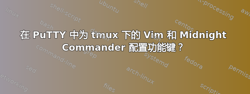 在 PuTTY 中为 tmux 下的 Vim 和 Midnight Commander 配置功能键？