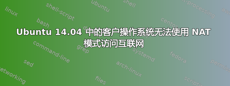 Ubuntu 14.04 中的客户操作系统无法使用 NAT 模式访问互联网