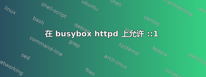 在 busybox httpd 上允许 ::1