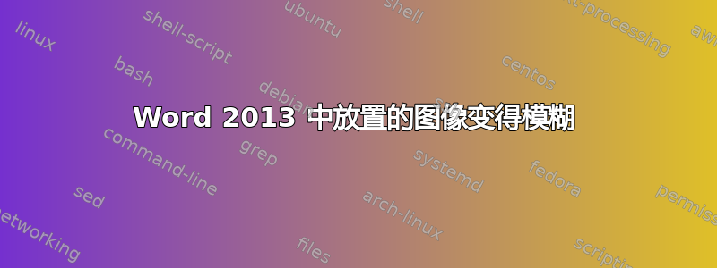 Word 2013 中放置的图像变得模糊