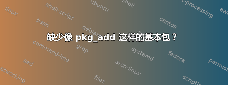 缺少像 pkg_add 这样的基本包？