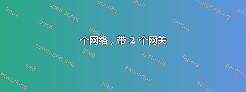 1 个网络，带 2 个网关