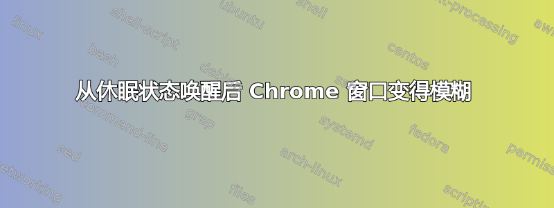 从休眠状态唤醒后 Chrome 窗口变得模糊