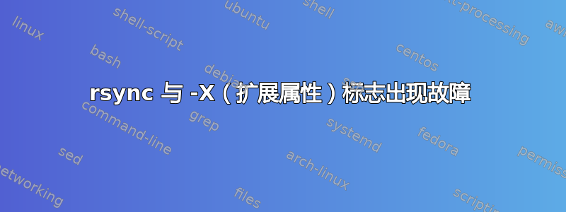 rsync 与 -X（扩展属性）标志出现故障