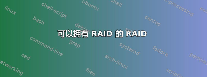 可以拥有 RAID 的 RAID