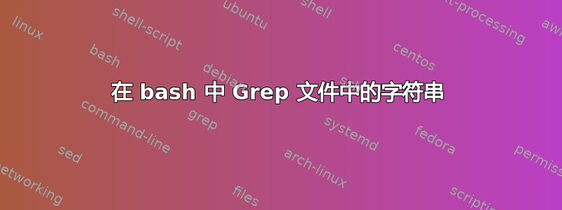 在 bash 中 Grep 文件中的字符串