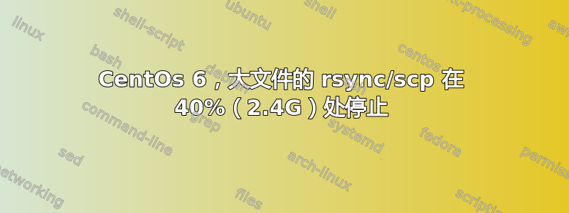 CentOs 6，大文件的 rsync/scp 在 40%（2.4G）处停止