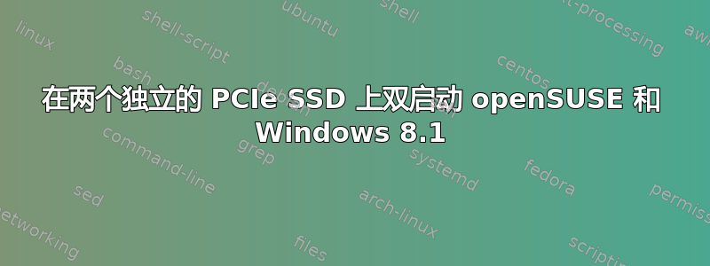 在两个独立的 PCIe SSD 上双启动 openSUSE 和 Windows 8.1