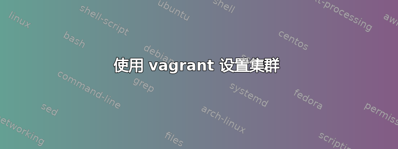 使用 vagrant 设置集群