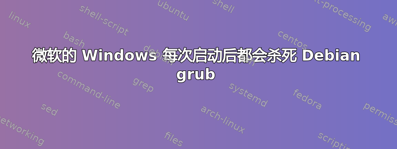 微软的 Windows 每次启动后都会杀死 Debian grub