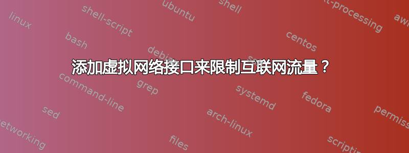 添加虚拟网络接口来限制互联网流量？