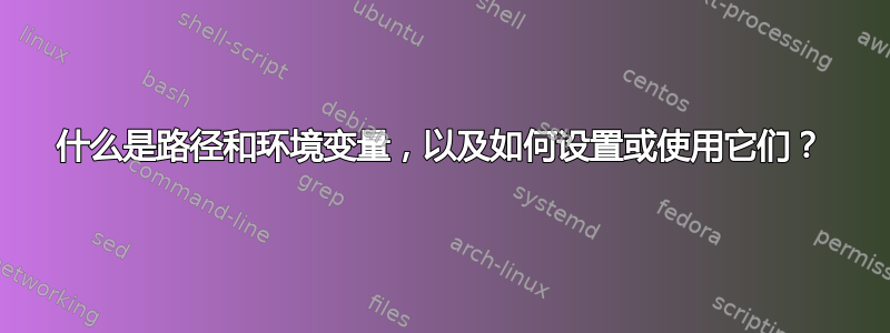 什么是路径和环境变量，以及如何设置或使用它们？