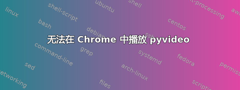 无法在 Chrome 中播放 pyvideo