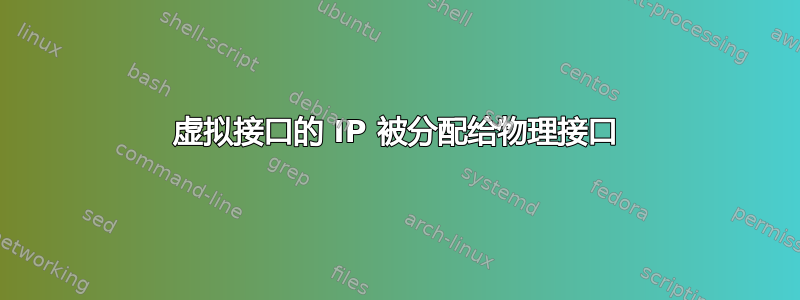 虚拟接口的 IP 被分配给物理接口