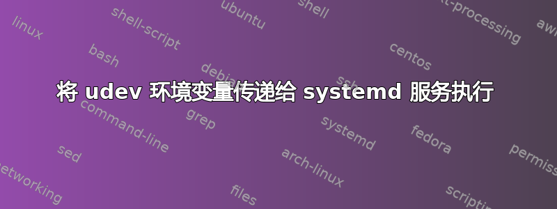 将 udev 环境变量传递给 systemd 服务执行