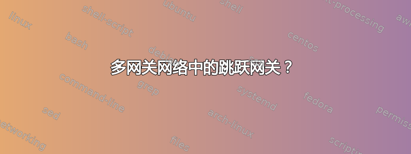 多网关网络中的跳跃网关？