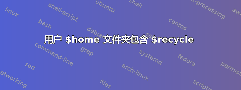 用户 $home 文件夹包含 $recycle