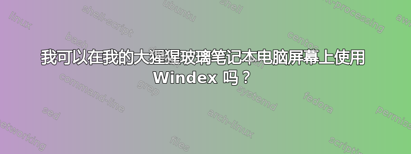 我可以在我的大猩猩玻璃笔记本电脑屏幕上使用 Windex 吗？