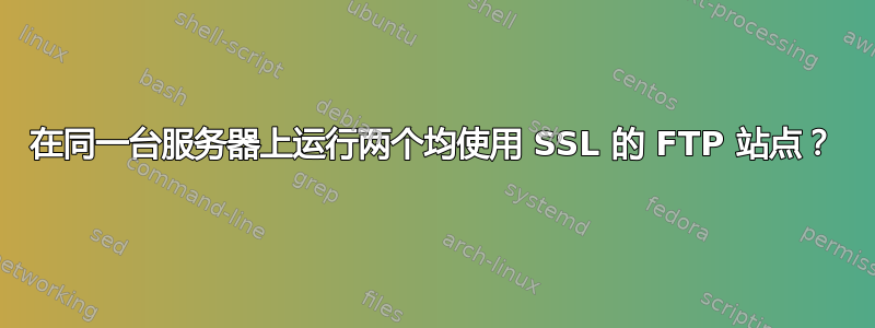 在同一台服务器上运行两个均使用 SSL 的 FTP 站点？