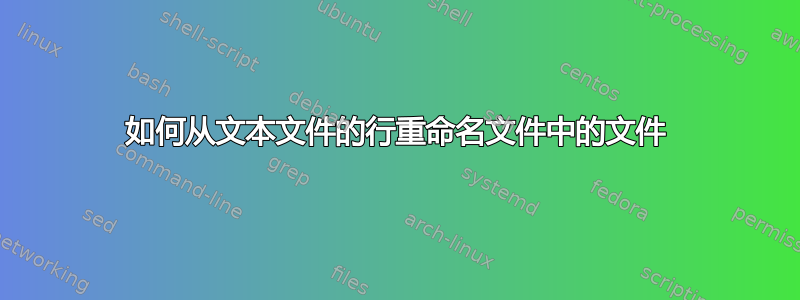 如何从文本文件的行重命名文件中的文件