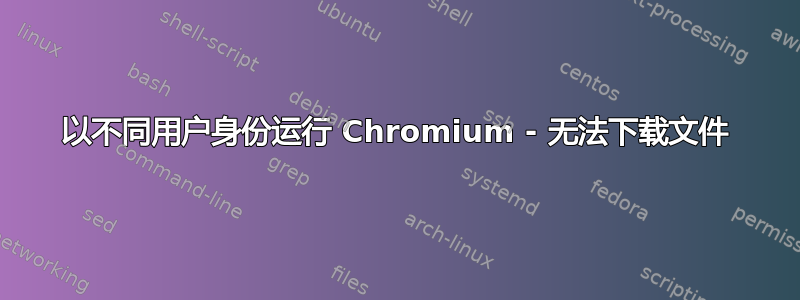 以不同用户身份运行 Chromium - 无法下载文件