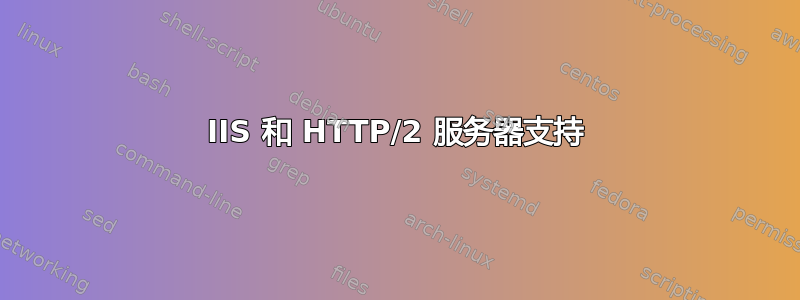 IIS 和 HTTP/2 服务器支持