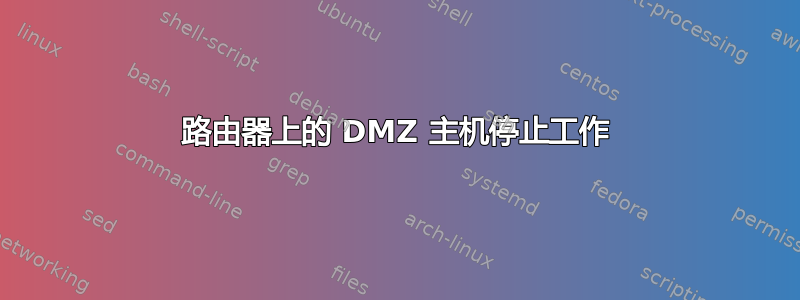 路由器上的 DMZ 主机停止工作