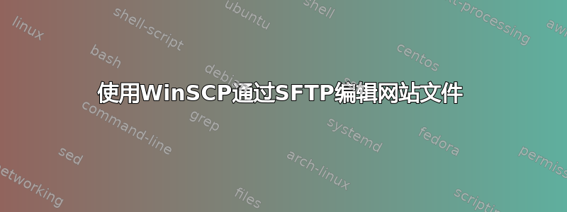 使用WinSCP通过SFTP编辑网站文件