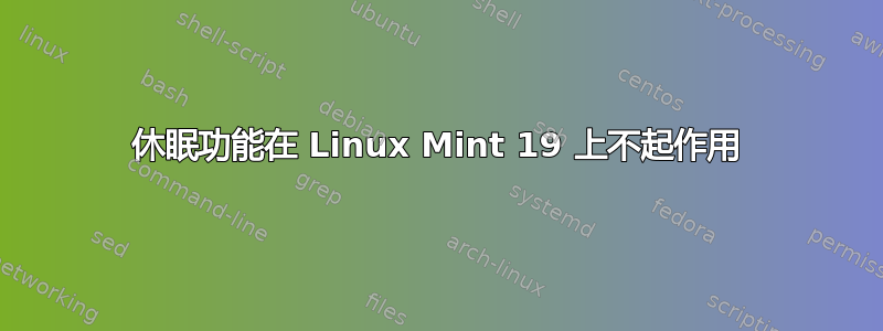 休眠功能在 Linux Mint 19 上不起作用