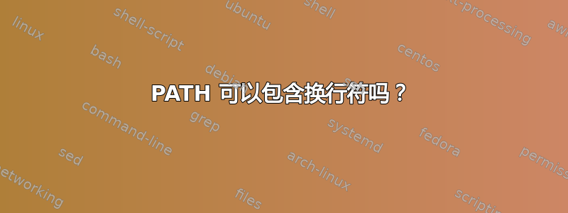 PATH 可以包含换行符吗？