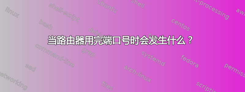 当路由器用完端口号时会发生什么？