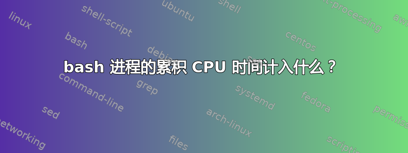 bash 进程的累积 CPU 时间计入什么？