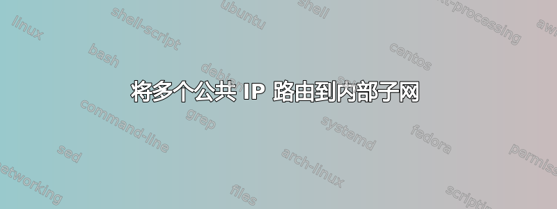 将多个公共 IP 路由到内部子网