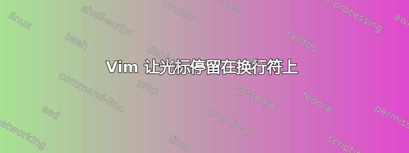 Vim 让光标停留在换行符上