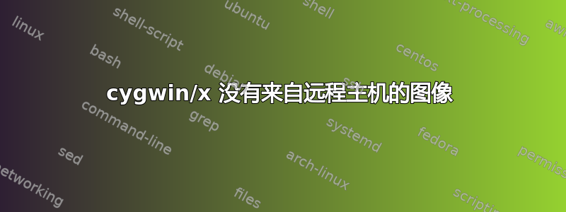 cygwin/x 没有来自远程主机的图像